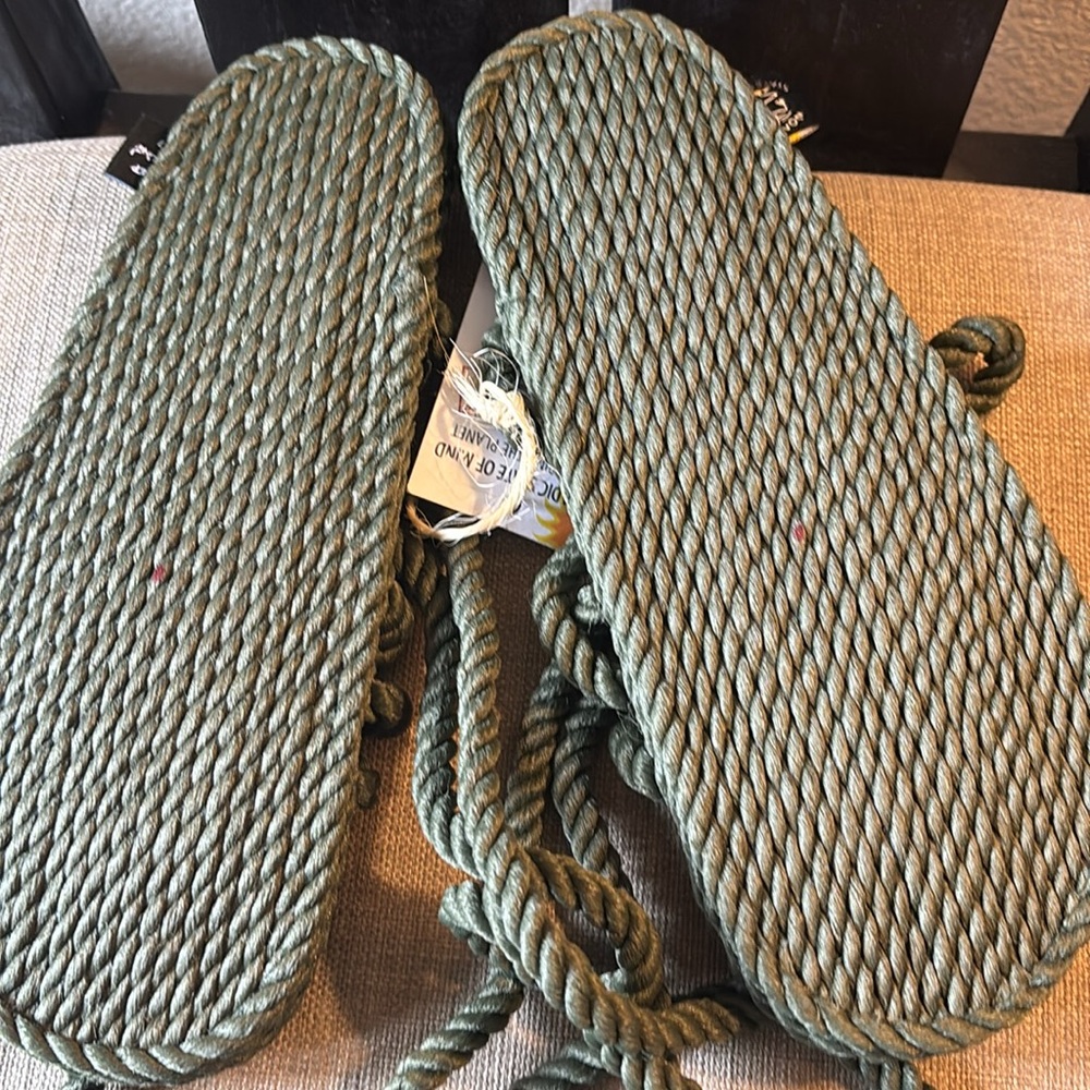 Free People Nomadic State of Mind Sandals|size 7~7.5|Color Sage Green|Ankle Wrap - Picture 5 of 7